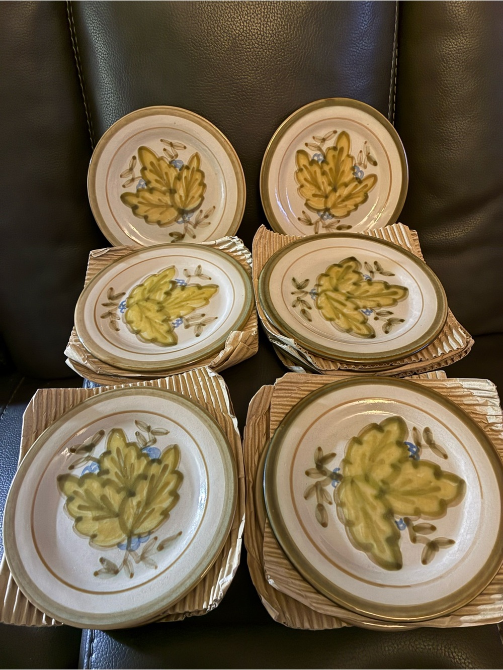 Vintage John P Taylor Louisville Stoneware 8” Ceramic Plates Set of 11